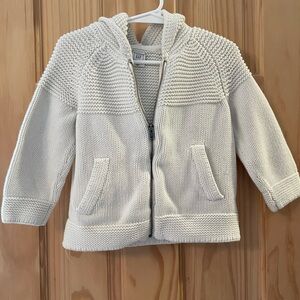 Baby Gap White Knit Hoodie size 3T